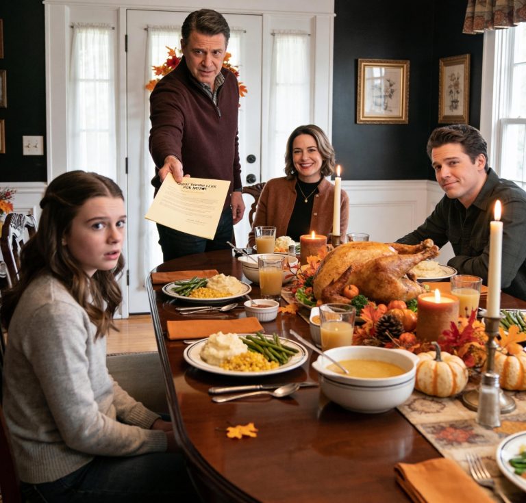 My Father Slid an Eviction Notice Across the Table at Thanksgiving — But My Neighbor’s Envelo…