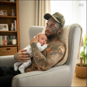 A 24-year-old father covered in extreme body modifications — from 95% full-body tattoos to a split tongue, cropped ears, and blackened eyes — has made a life-changing decision: he’s erasing it all so his little daughter can see the real him without fear, judgment, or confusion.