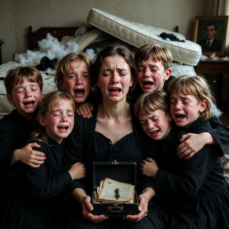 My husband d/i/e/d, leaving me with six children — after his funeral, I found a box he had hidden inside our son’s mattress.