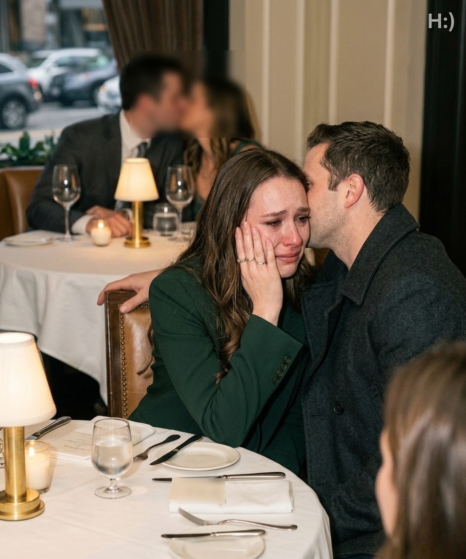 My Husband Texted Me “I’m Stuck At Work. Happy 2nd Anniversary, Babe,” But I Was Sitting Two Tables Away Watching Him Kiss Another Woman Just As I Was About To Confront Him, A Stranger Whispered, “Stay Calm… The Real Show’s About To Start,” Leading To A Shocking Twist That Exposed Secrets, Lies, And Betrayal In Ways I Never Expected