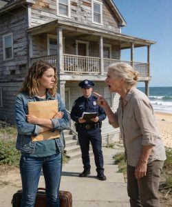 My step-mother called to say, “You’re banned from the family beach house forever! I’ve changed all the locks!” She laughed. I calmly replied, “Thanks for letting me know.” She had no idea that mom had left me the house in a secret trust before…