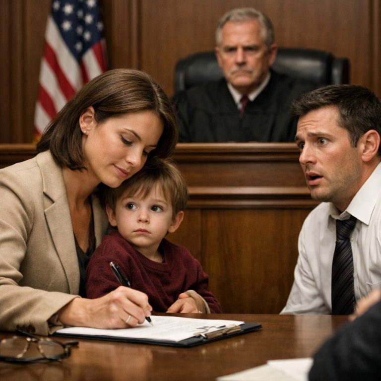 My husband stood in our kitchen and said, “I want the house, the cars, the savings—everything but our son.” My lawyer begged me to fight, but I looked her in the eye and whispered, “Give him all of it.” Everyone thought I had lost my mind. At the final hearing, my ex smiled as I signed everything away… until his own attorney went white. That was the moment he realized I hadn’t lost anything at all