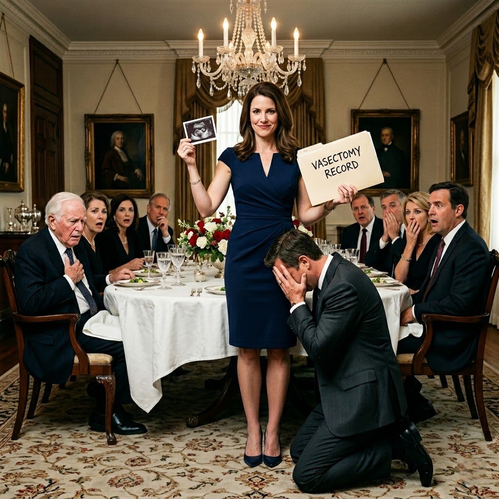 I never told my arrogant in-laws that my husband had secretly gotten a vasectomy four years ago. For two years, they tormented me for being “barren.” At Thanksgiving dinner, my father-in-law slid divorce papers across the table in front of twenty guests, while my mother-in-law paraded in his new mistress. “Sign it and leave,” he sneered. “Our dynasty needs an heir.” I didn’t cry. I calmly signed the papers. Then, my lawyer friend tossed two documents onto the table: my husband’s vasectomy records, and my 8-week ultrasound showing a miracle pregnancy. The room went dead silent. My father-in-law turned pale, and my ex-husband froze in terror. “You wanted an heir,” I smiled, walking out. “But you just legally signed away all your rights to my miracle baby.”