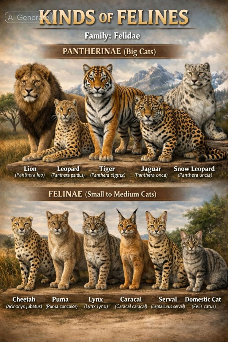 From Lions to House Cats: Exploring the Incredible World of the Feline Family (Big Cats vs Small Cats Explained)