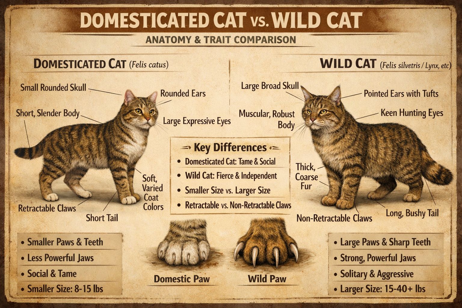 Domestic Cat vs Wild Cat: 10 Shocking Differences You Never Knew!