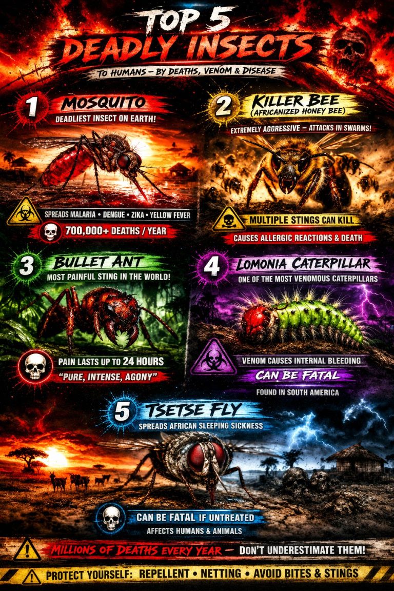 Top 5 Deadliest Insects in the World: Tiny Creatures That Kill Millions Every Year