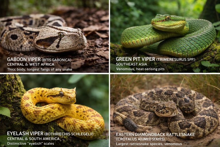 Top 4 Deadliest Vipers in the World You Should Never Encounter 😱 | Nature’s Most Dangerous Snakes